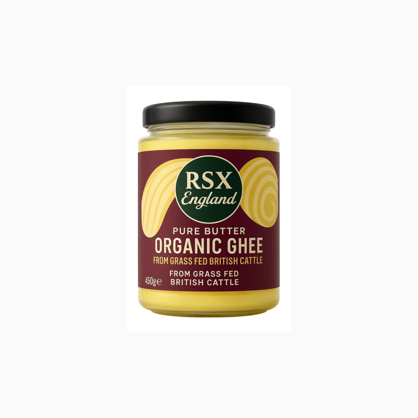 rsx england british pure butter organic ghee 450,g